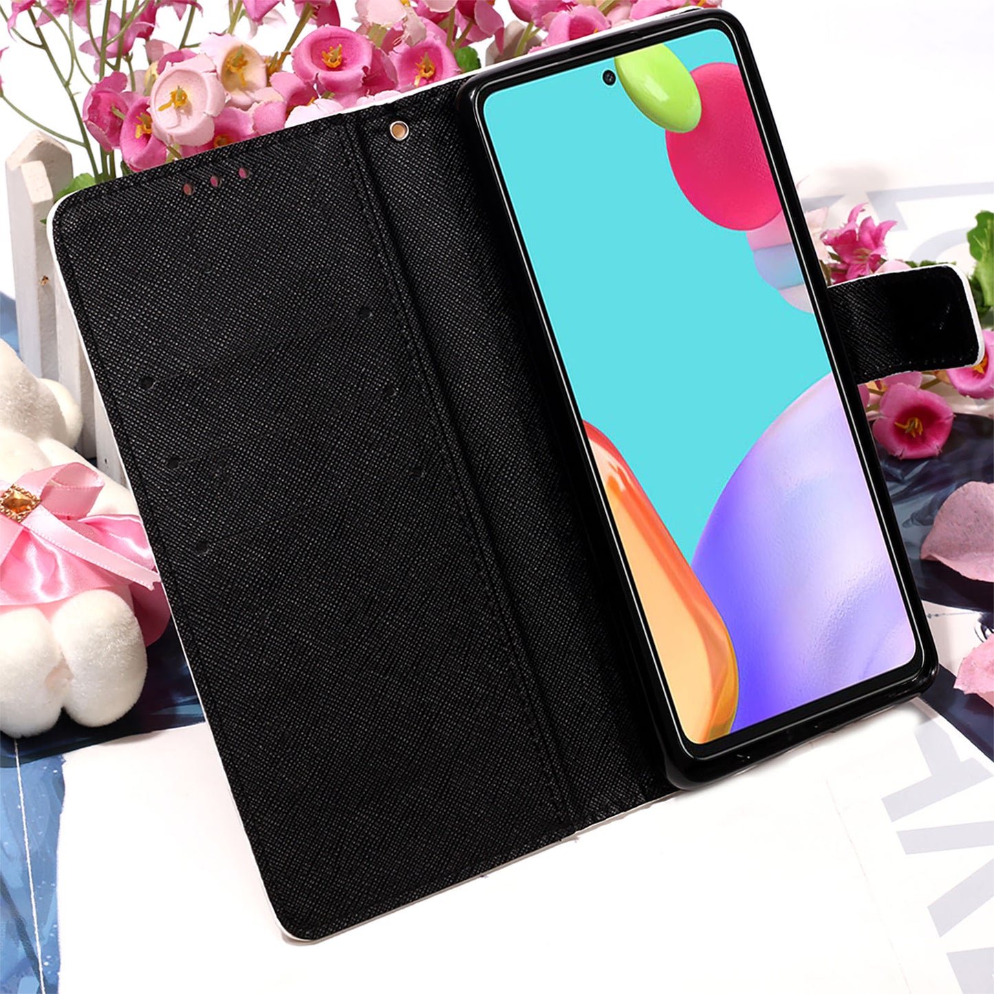 3D Pattern Printing PU Leather Wallet Stand Phone Case Shell for Samsung Galaxy A52 4G/5G / A52s 5G