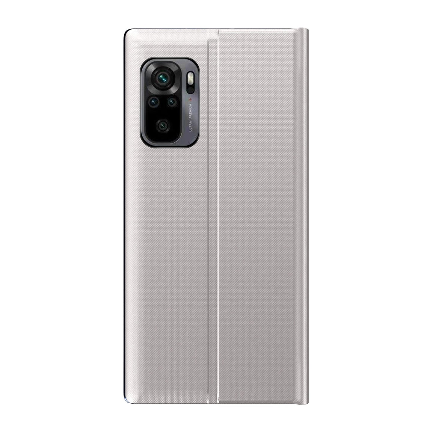 View Window Auto-absorbed Flip Leather Stand Protector Shell for Xiaomi Poco M5s 4G / Redmi Note 10 4G / Note 10S 4G
