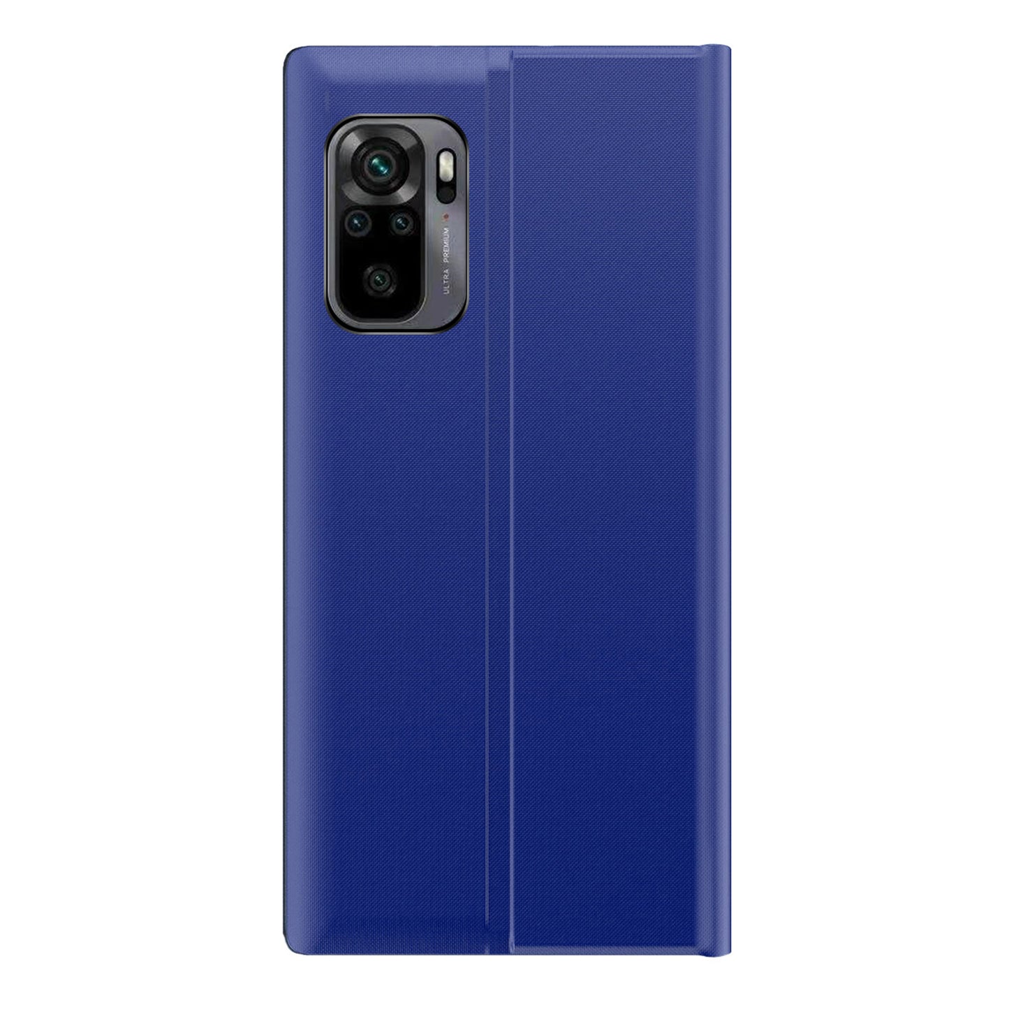 View Window Auto-absorbed Flip Leather Stand Protector Shell for Xiaomi Poco M5s 4G / Redmi Note 10 4G / Note 10S 4G