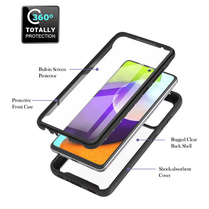 Full-Coverage Protection PET Screen Protector + PC+TPU Protective Case for Samsung Galaxy A52 4G/5G / A52s 5G / A52s 5G