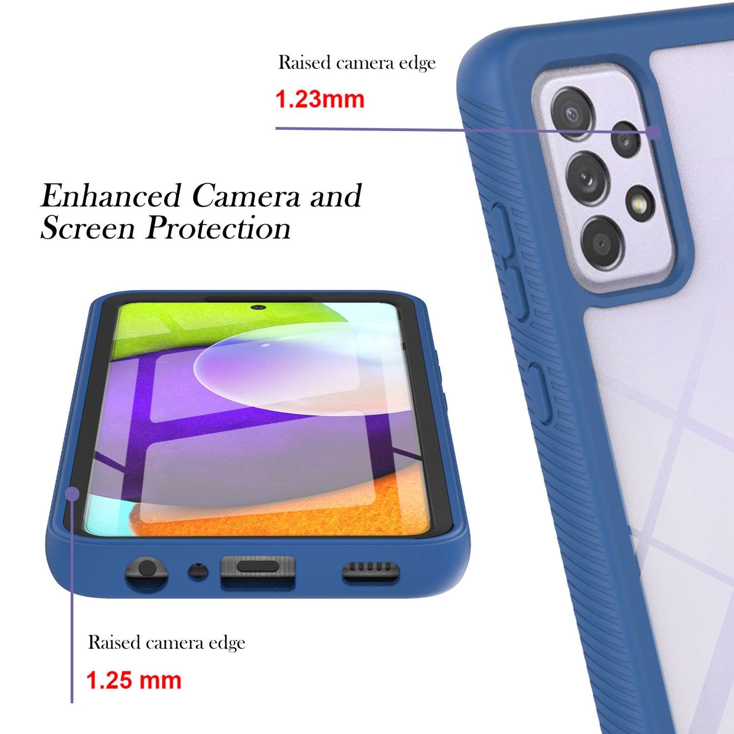 Full-Coverage Protection PET Screen Protector + PC+TPU Protective Case for Samsung Galaxy A52 4G/5G / A52s 5G / A52s 5G