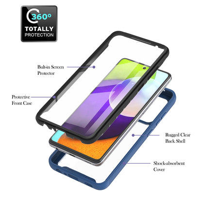 Full-Coverage Protection PET Screen Protector + PC+TPU Protective Case for Samsung Galaxy A52 4G/5G / A52s 5G / A52s 5G
