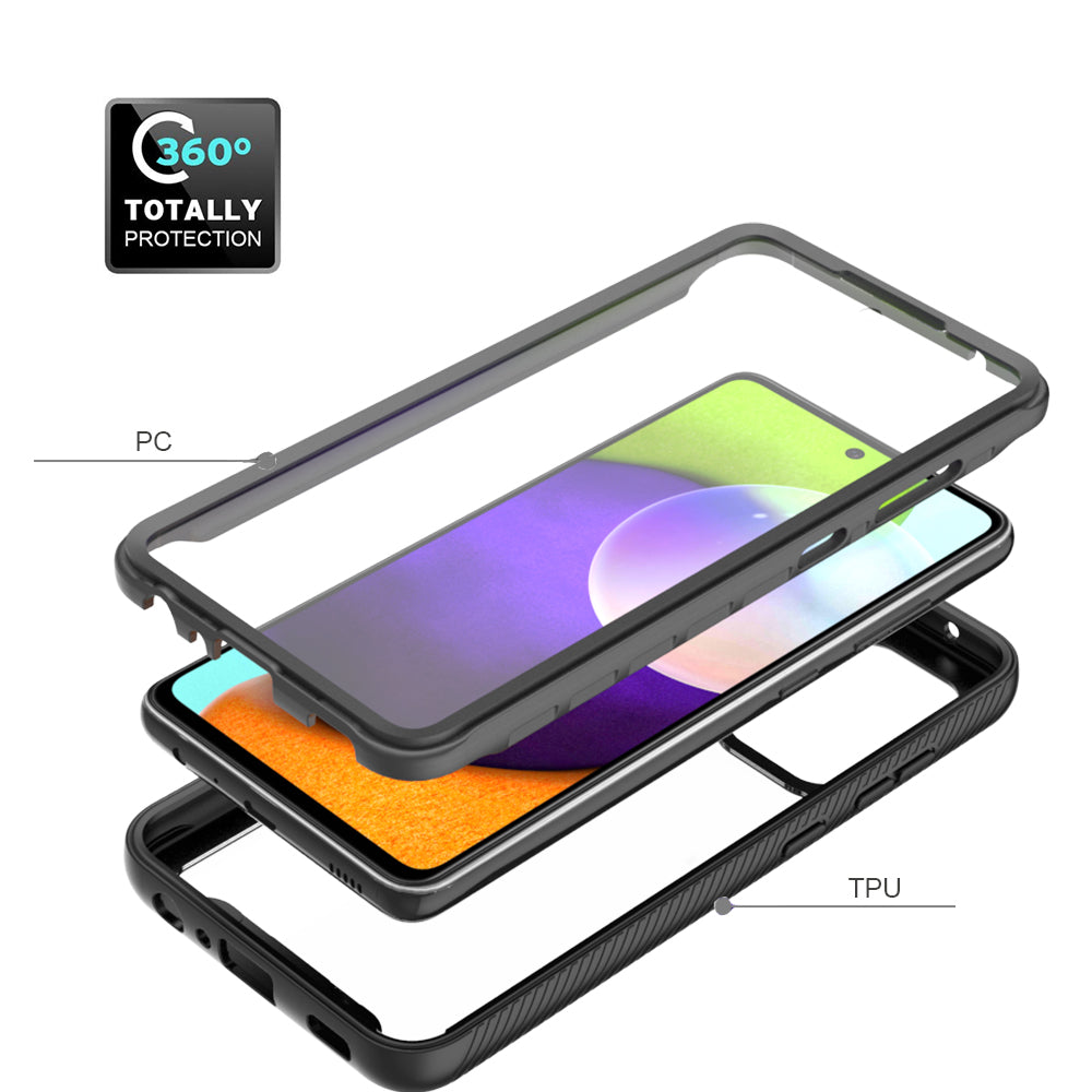 Full-Coverage Protection PET Screen Protector + PC+TPU Protective Case for Samsung Galaxy A52 4G/5G / A52s 5G / A52s 5G