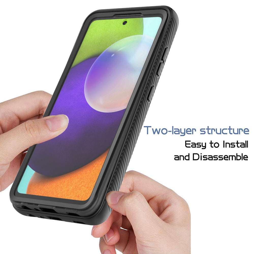 Full-Coverage Protection PET Screen Protector + PC+TPU Protective Case for Samsung Galaxy A52 4G/5G / A52s 5G / A52s 5G
