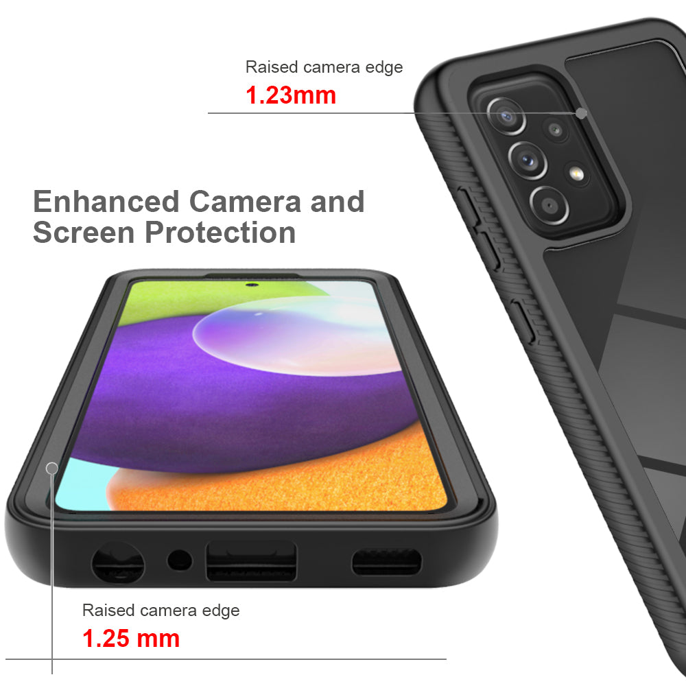 Full-Coverage Protection PET Screen Protector + PC+TPU Protective Case for Samsung Galaxy A52 4G/5G / A52s 5G / A52s 5G