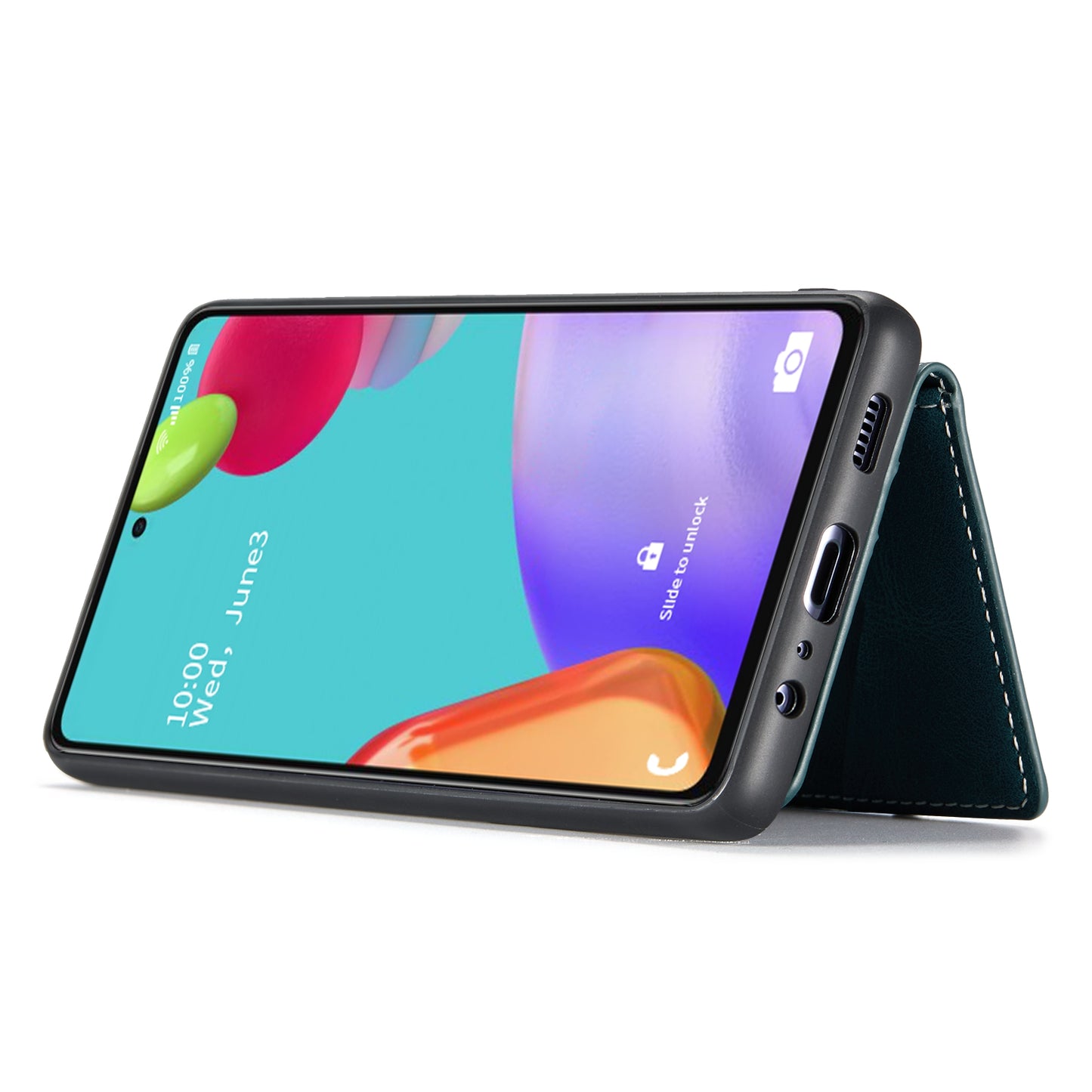 JEEHOOD Detachable 2 in 1 Leather Coated TPU Case with Magnetic Wallet Design for Samsung Galaxy A52 4G/5G / A52s 5G