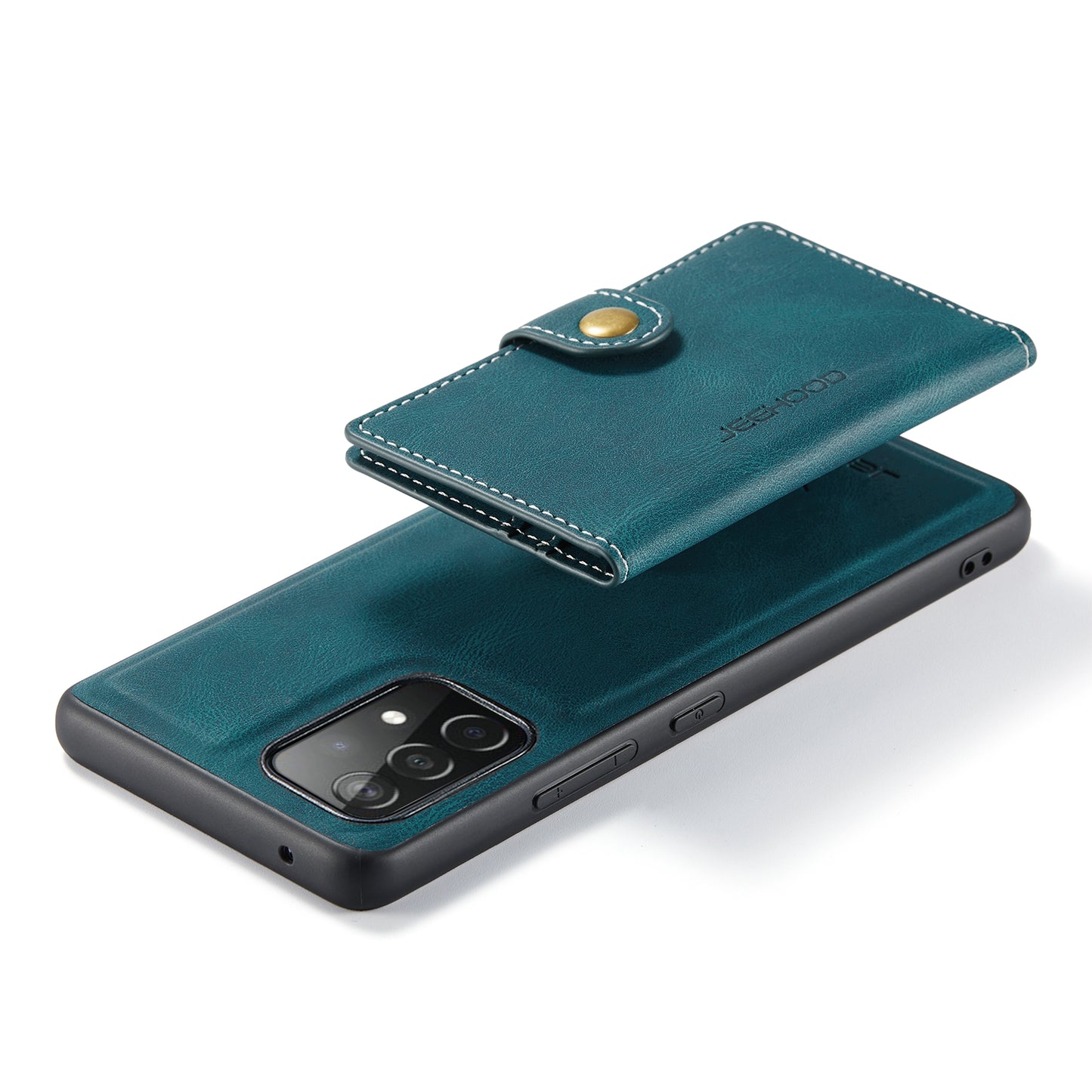 JEEHOOD Detachable 2 in 1 Leather Coated TPU Case with Magnetic Wallet Design for Samsung Galaxy A52 4G/5G / A52s 5G