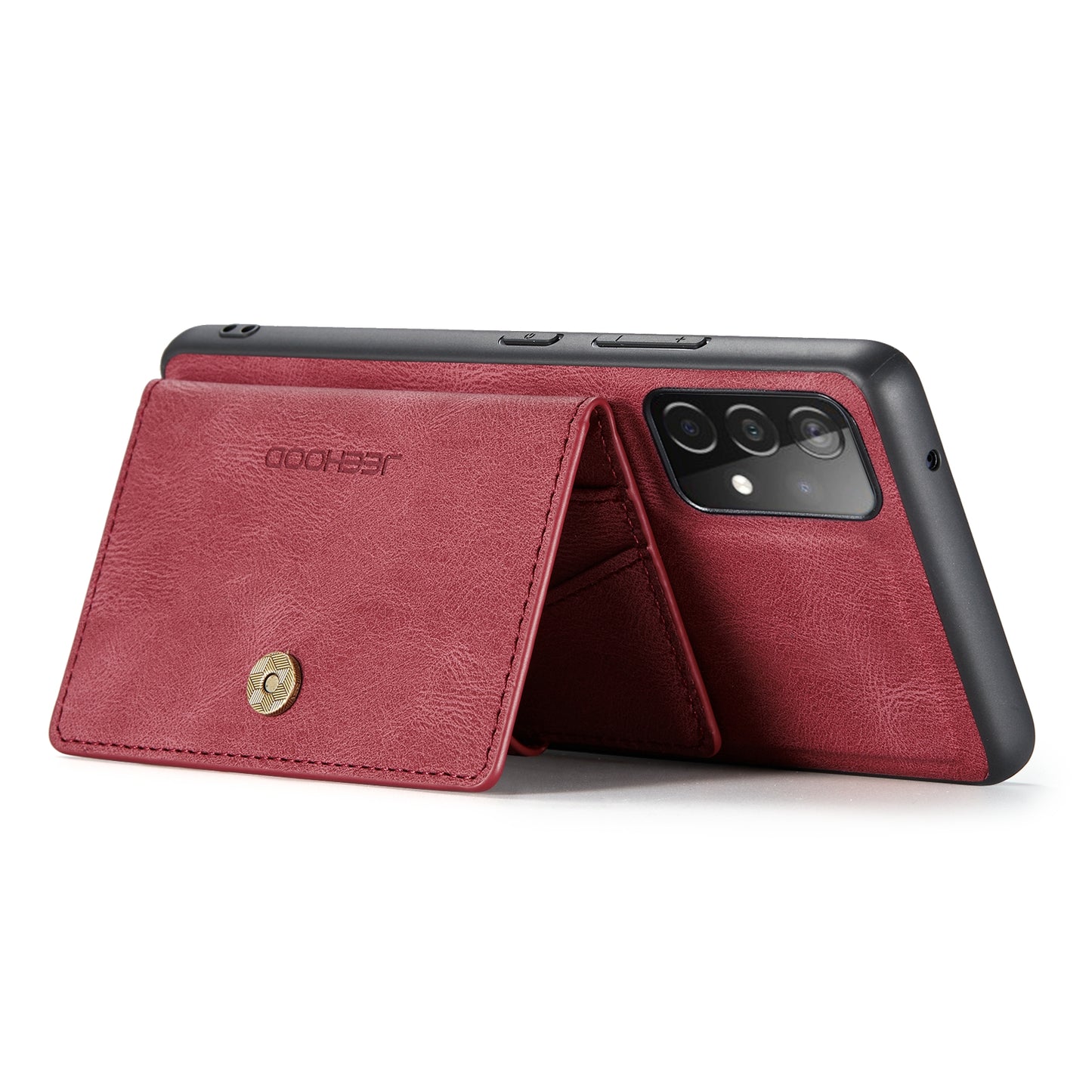 JEEHOOD Detachable 2 in 1 Leather Coated TPU Case with Magnetic Wallet Design for Samsung Galaxy A52 4G/5G / A52s 5G