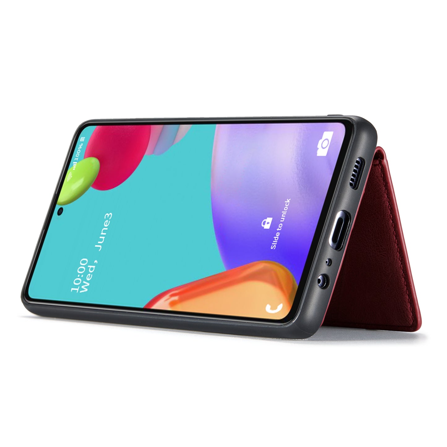 JEEHOOD Detachable 2 in 1 Leather Coated TPU Case with Magnetic Wallet Design for Samsung Galaxy A52 4G/5G / A52s 5G