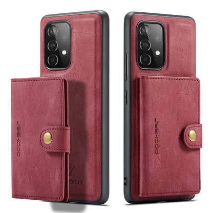 JEEHOOD Detachable 2 in 1 Leather Coated TPU Case with Magnetic Wallet Design for Samsung Galaxy A52 4G/5G / A52s 5G