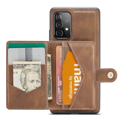 JEEHOOD Detachable 2 in 1 Leather Coated TPU Case with Magnetic Wallet Design for Samsung Galaxy A52 4G/5G / A52s 5G