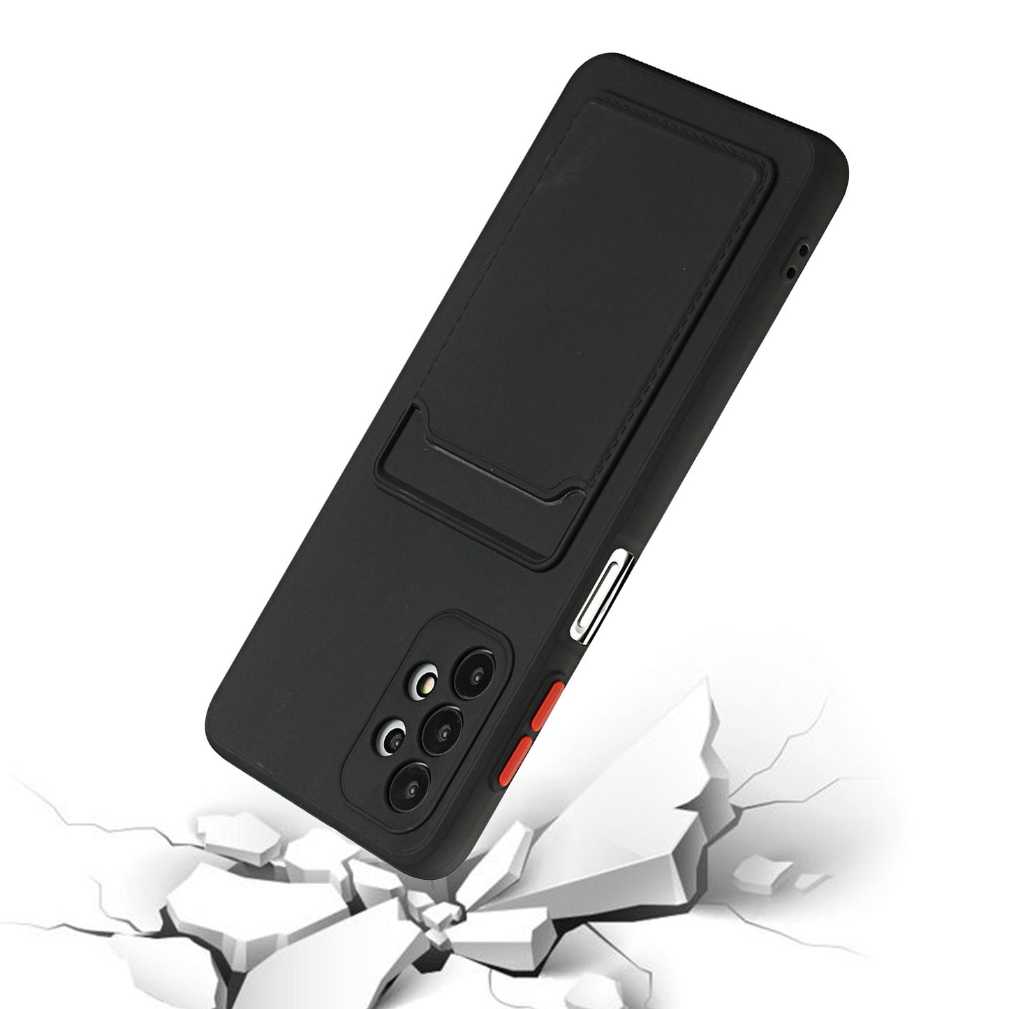 Well-Protected Soft TPU Phone Case with Card Holder Cover for Samsung Galaxy A52 4G/5G / A52s 5G
