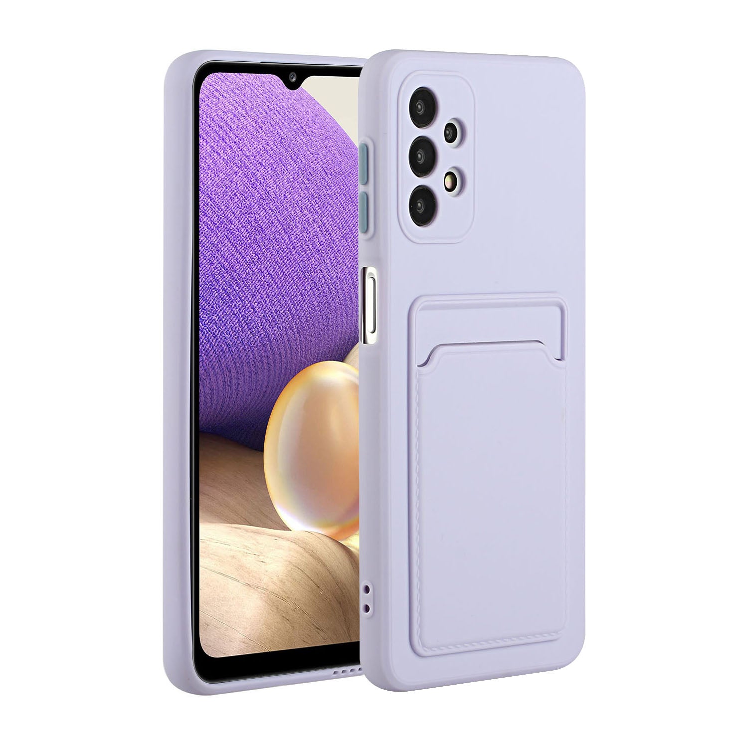 Well-Protected Soft TPU Phone Case with Card Holder Cover for Samsung Galaxy A52 4G/5G / A52s 5G