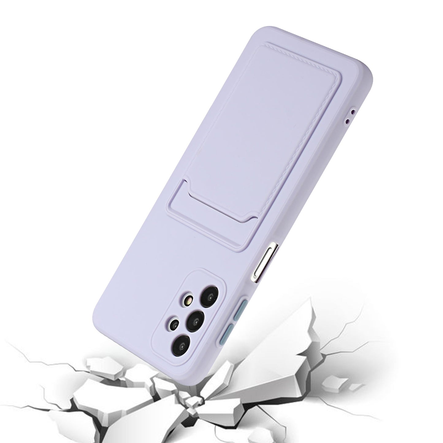 Well-Protected Soft TPU Phone Case with Card Holder Cover for Samsung Galaxy A52 4G/5G / A52s 5G