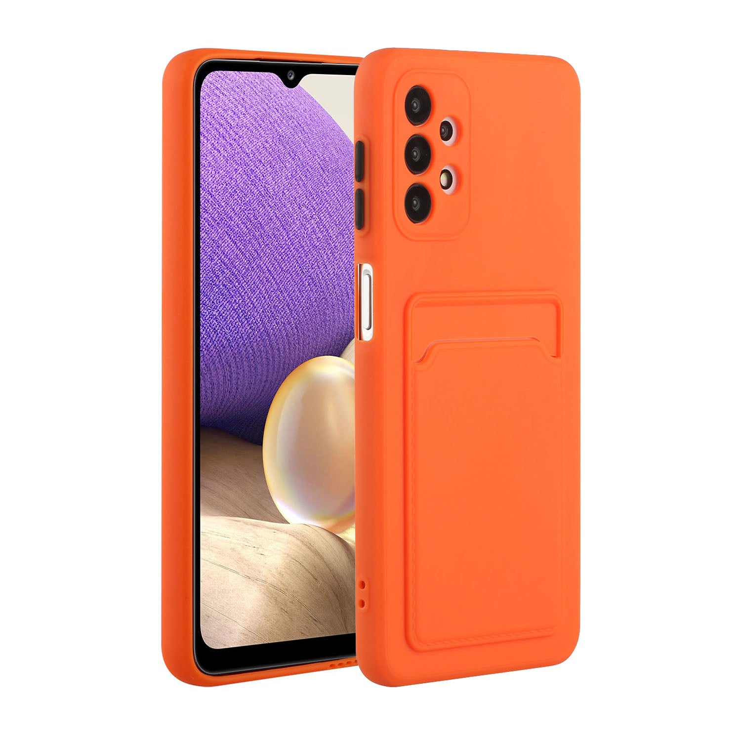 Well-Protected Soft TPU Phone Case with Card Holder Cover for Samsung Galaxy A52 4G/5G / A52s 5G