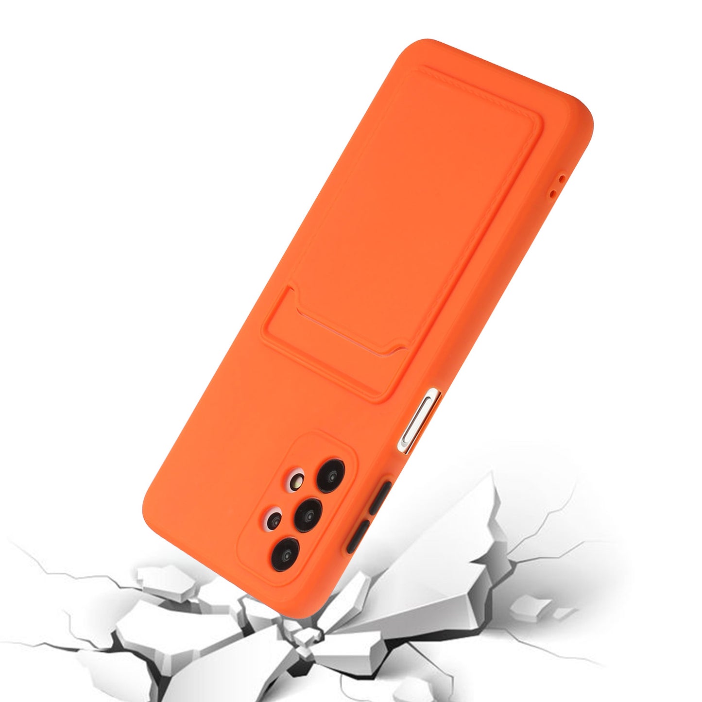 Well-Protected Soft TPU Phone Case with Card Holder Cover for Samsung Galaxy A52 4G/5G / A52s 5G