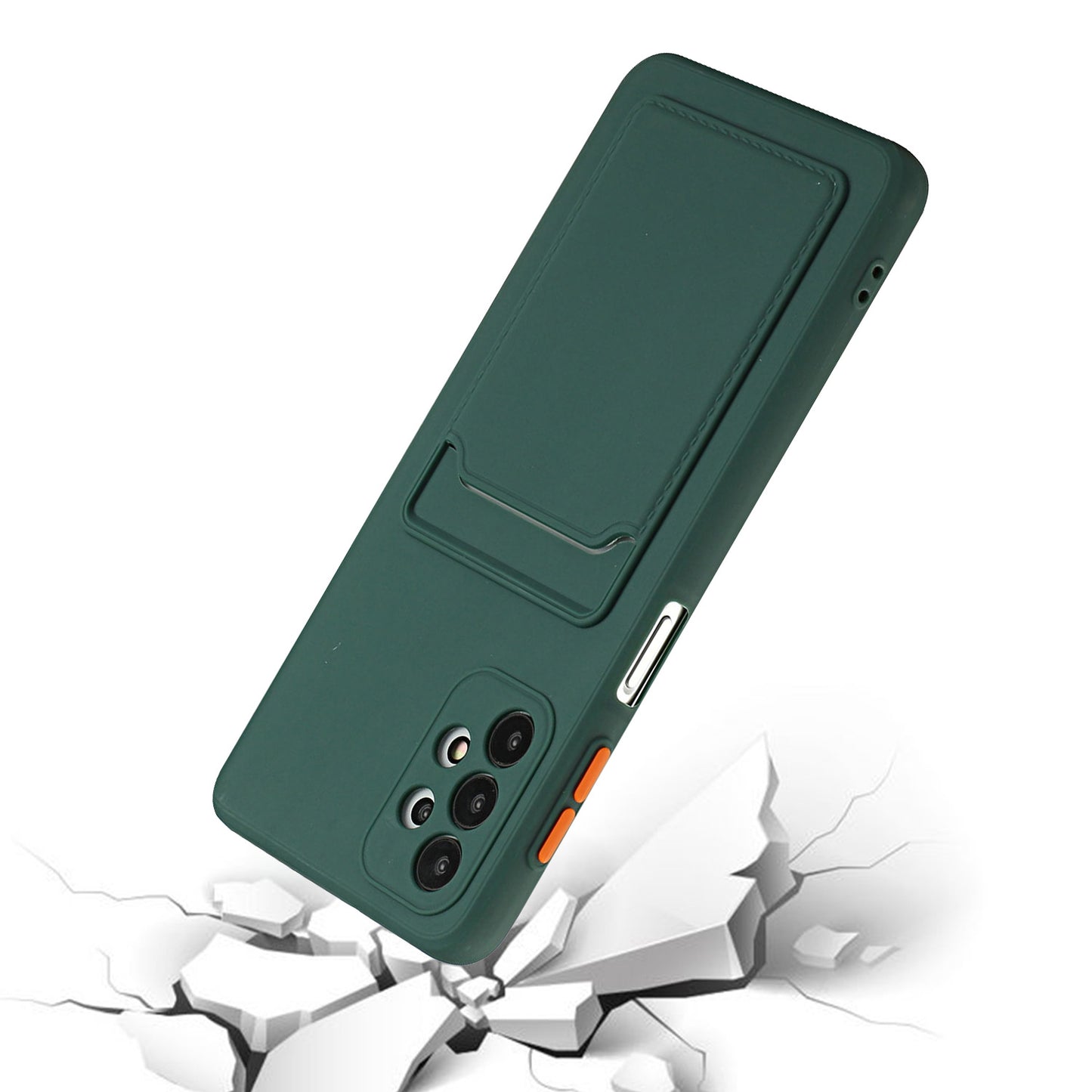 Well-Protected Soft TPU Phone Case with Card Holder Cover for Samsung Galaxy A52 4G/5G / A52s 5G
