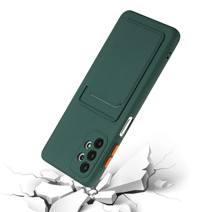 Well-Protected Soft TPU Phone Case with Card Holder Cover for Samsung Galaxy A52 4G/5G / A52s 5G
