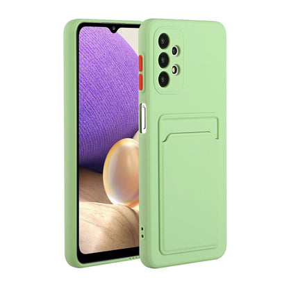 Well-Protected Soft TPU Phone Case with Card Holder Cover for Samsung Galaxy A52 4G/5G / A52s 5G