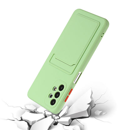 Well-Protected Soft TPU Phone Case with Card Holder Cover for Samsung Galaxy A52 4G/5G / A52s 5G