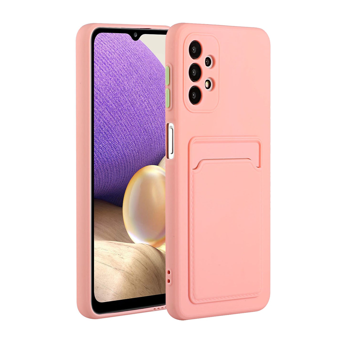 Well-Protected Soft TPU Phone Case with Card Holder Cover for Samsung Galaxy A52 4G/5G / A52s 5G