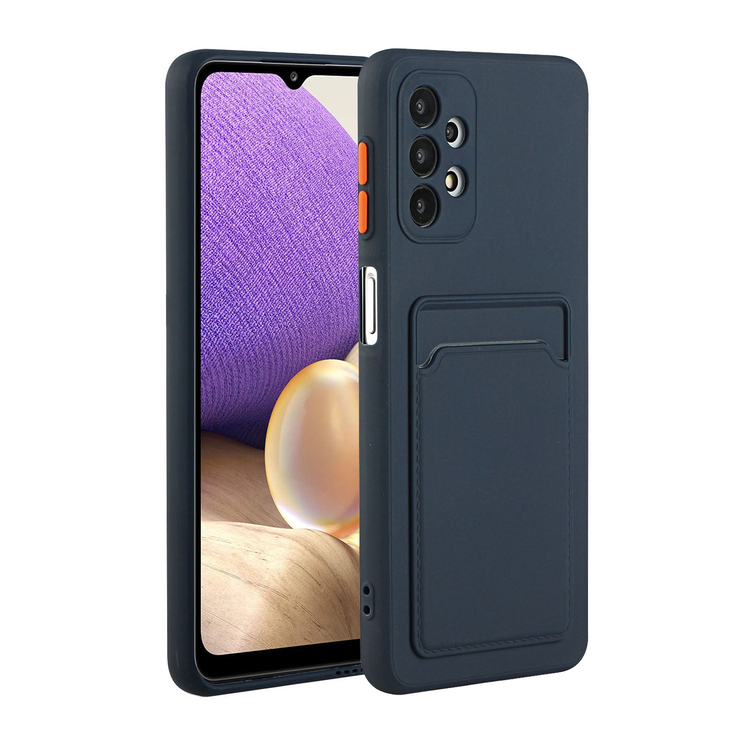 Well-Protected Soft TPU Phone Case with Card Holder Cover for Samsung Galaxy A52 4G/5G / A52s 5G