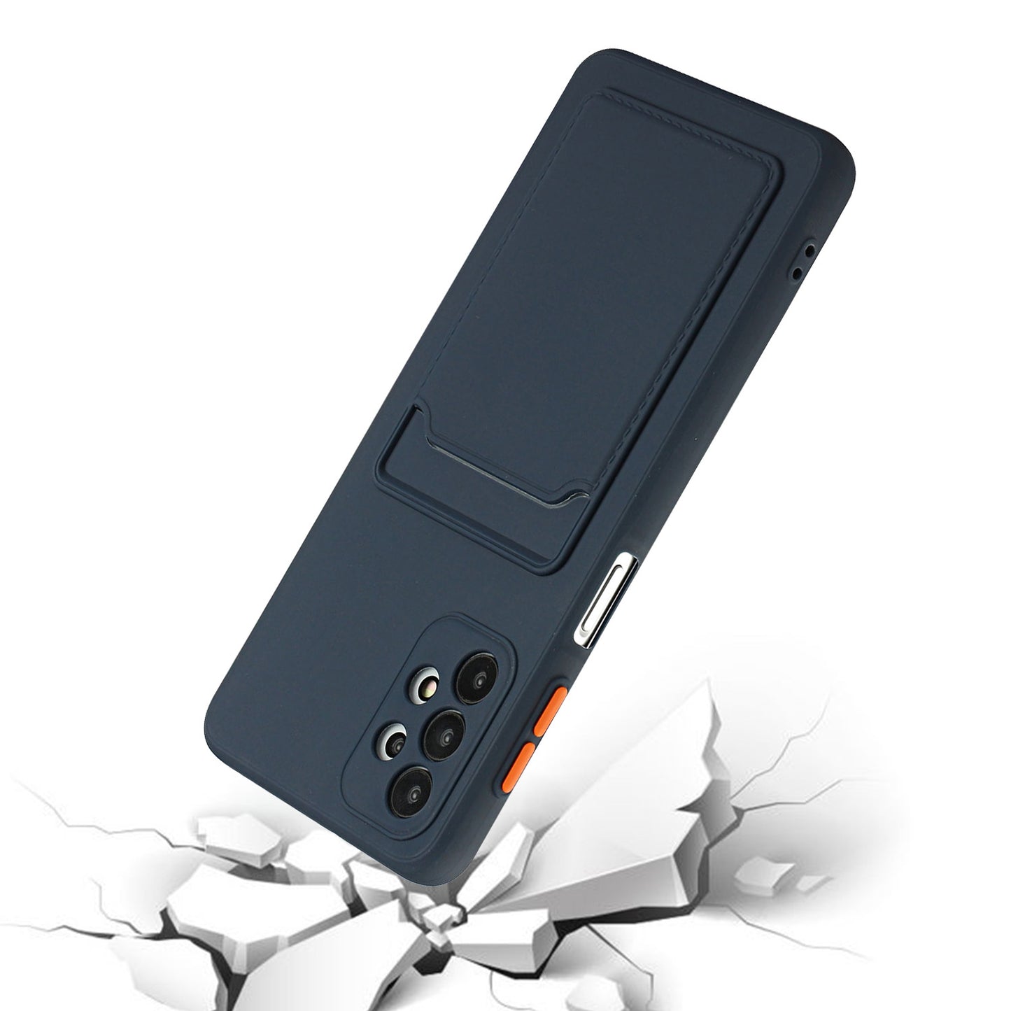 Well-Protected Soft TPU Phone Case with Card Holder Cover for Samsung Galaxy A52 4G/5G / A52s 5G
