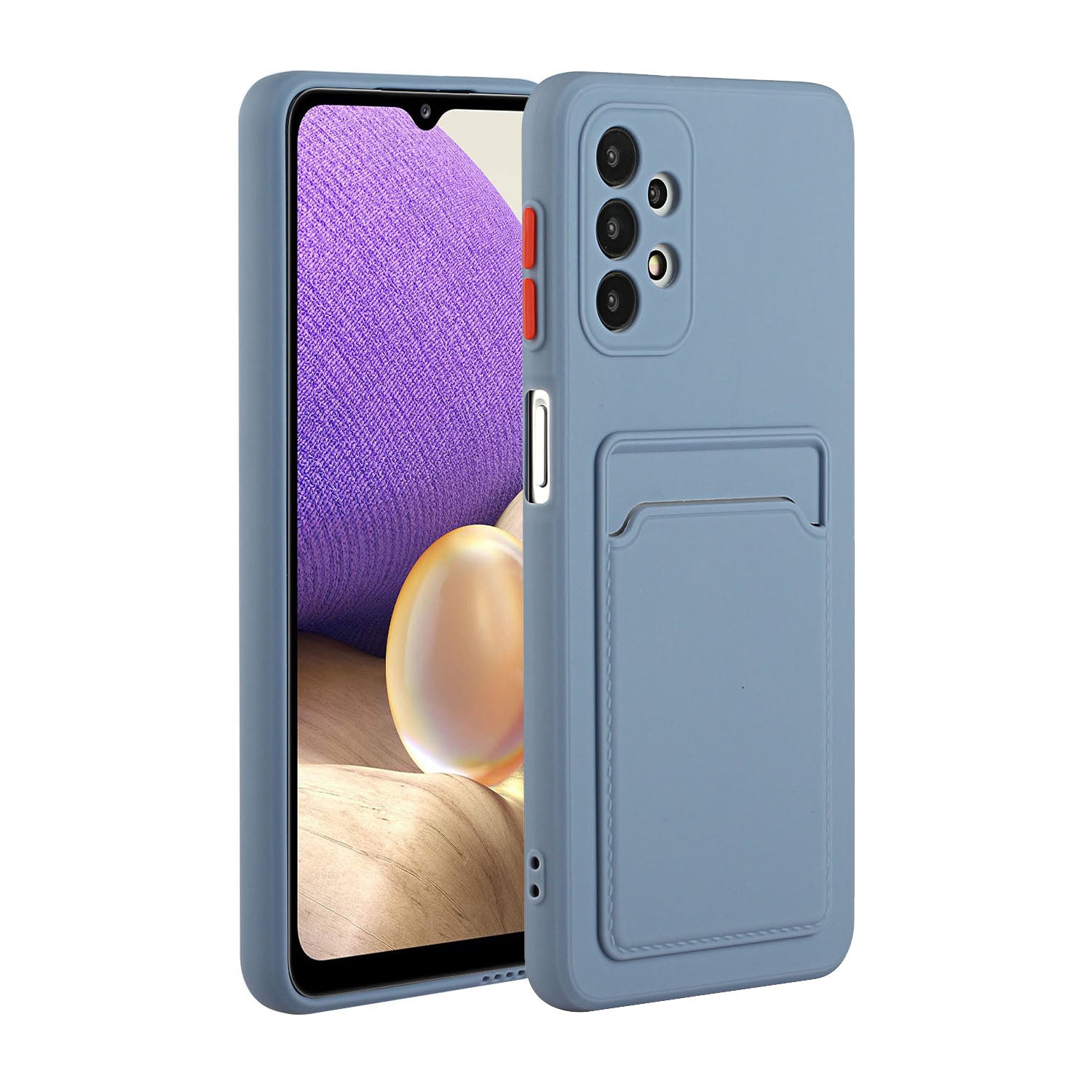 Well-Protected Soft TPU Phone Case with Card Holder Cover for Samsung Galaxy A52 4G/5G / A52s 5G