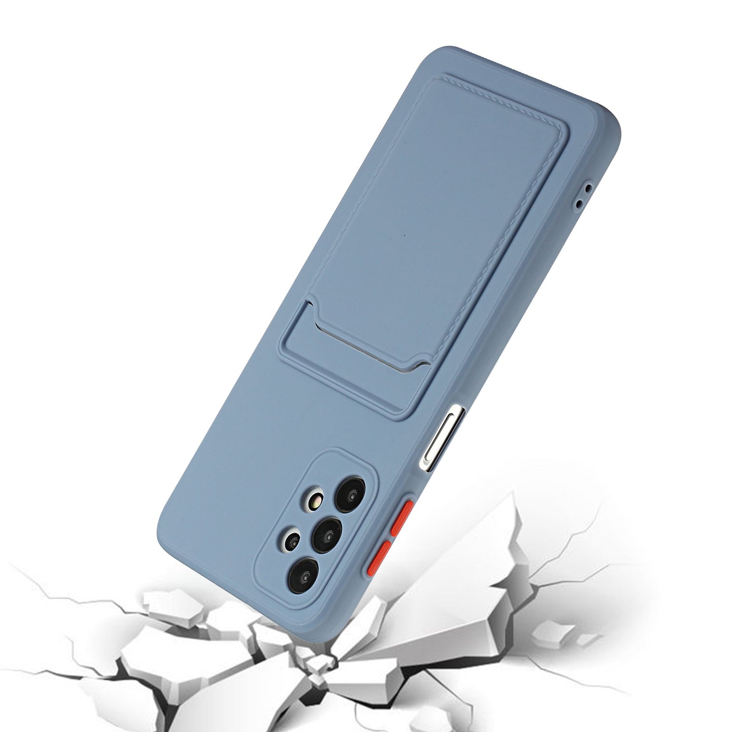 Well-Protected Soft TPU Phone Case with Card Holder Cover for Samsung Galaxy A52 4G/5G / A52s 5G