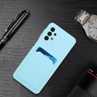 Well-Protected Soft TPU Phone Case with Card Holder Cover for Samsung Galaxy A52 4G/5G / A52s 5G