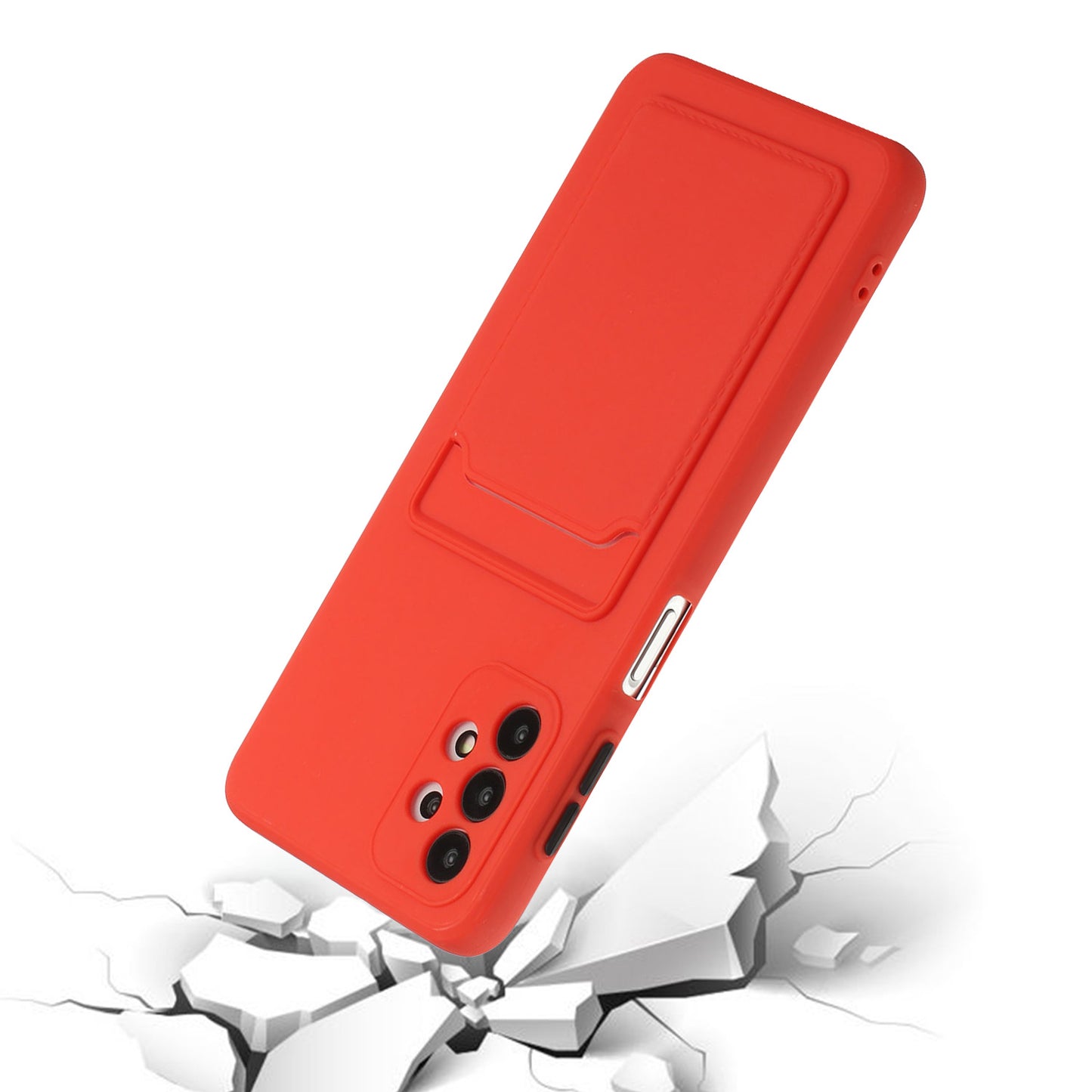 Well-Protected Soft TPU Phone Case with Card Holder Cover for Samsung Galaxy A52 4G/5G / A52s 5G