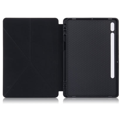 Origami Stand Strong Magnet Leather Smart Case with Pen Slot for Samsung Galaxy Tab S7 T870 T875/Tab S8
