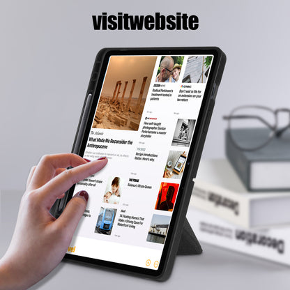 Origami Stand Strong Magnet Leather Smart Case with Pen Slot for Samsung Galaxy Tab S7 T870 T875/Tab S8