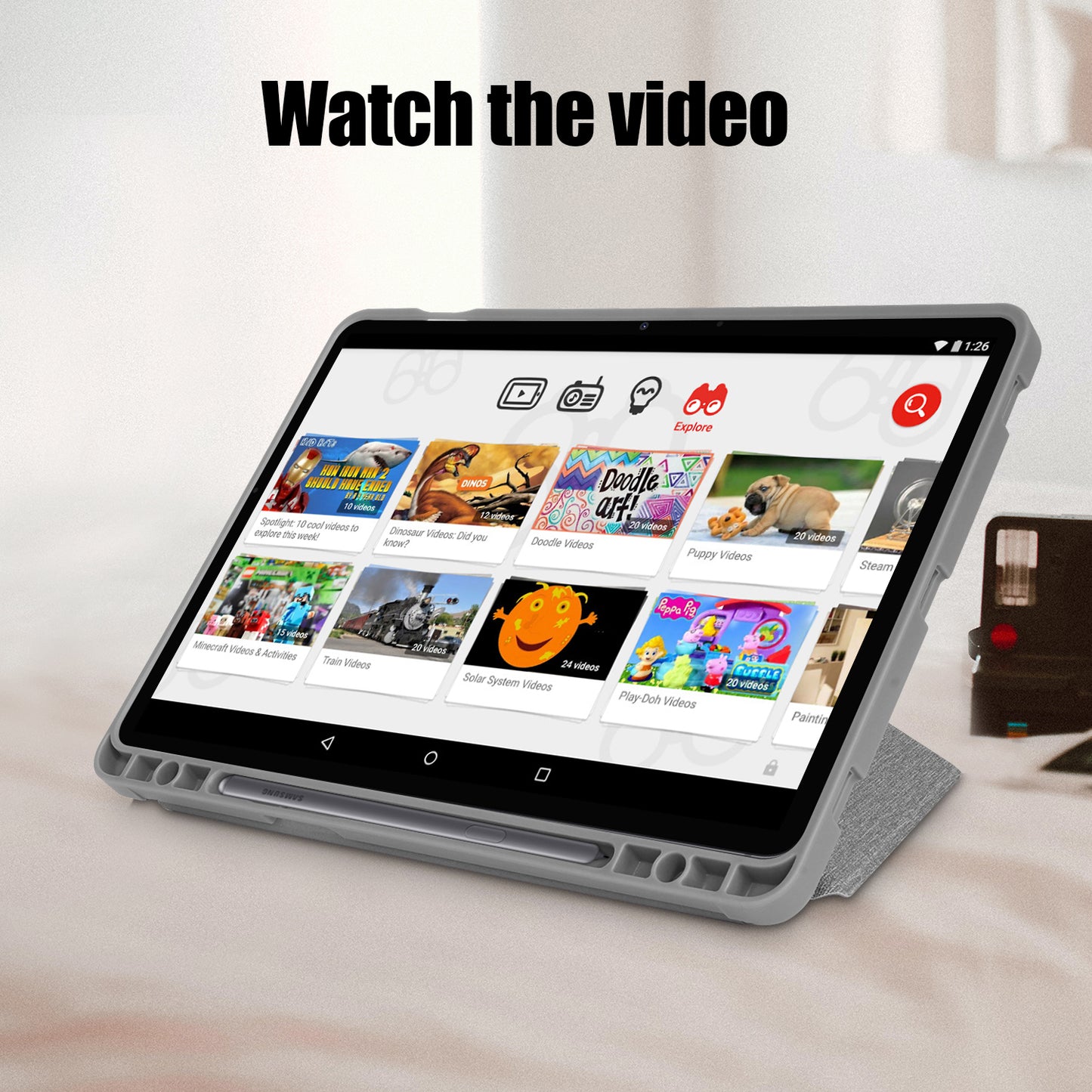 Origami Stand Strong Magnet Leather Smart Case with Pen Slot for Samsung Galaxy Tab S7 T870 T875/Tab S8