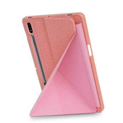 Origami Stand Strong Magnet Leather Smart Case with Pen Slot for Samsung Galaxy Tab S7 T870 T875/Tab S8
