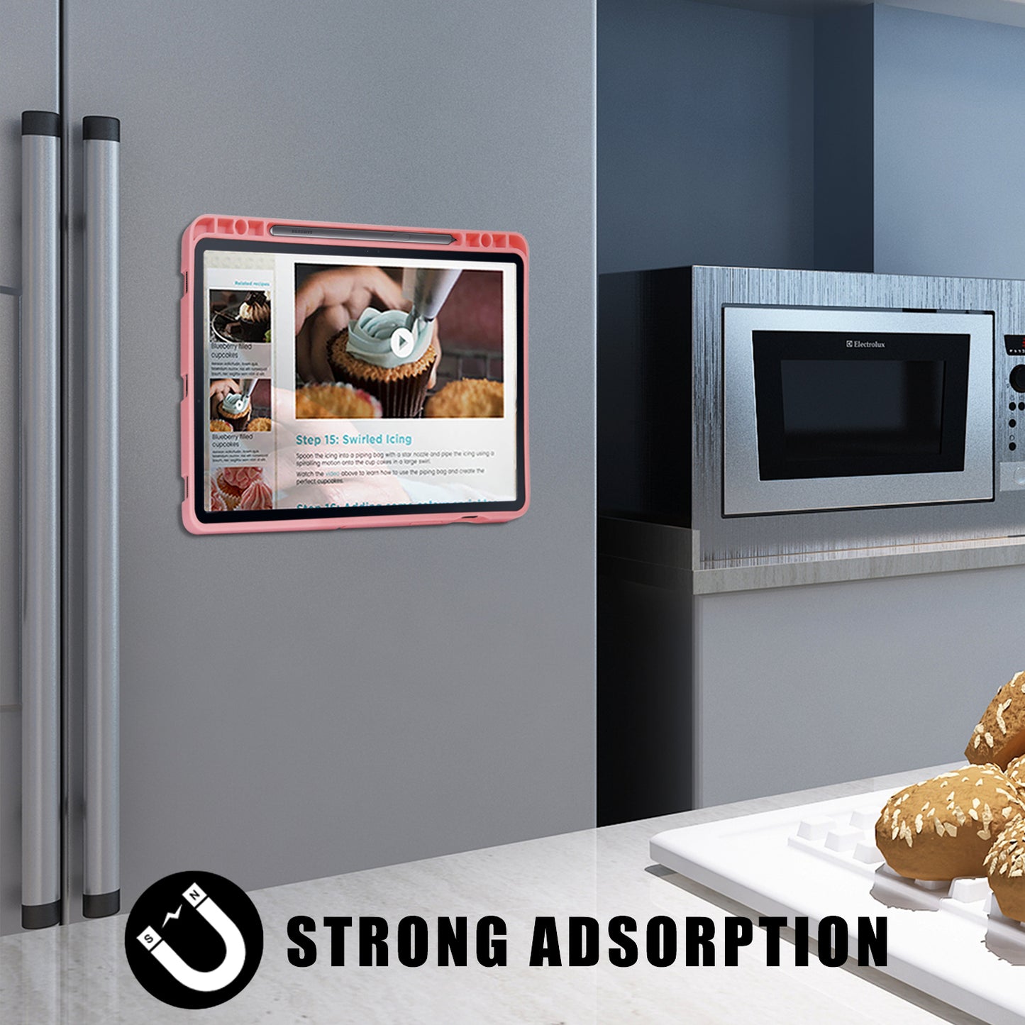 Origami Stand Strong Magnet Leather Smart Case with Pen Slot for Samsung Galaxy Tab S7 T870 T875/Tab S8