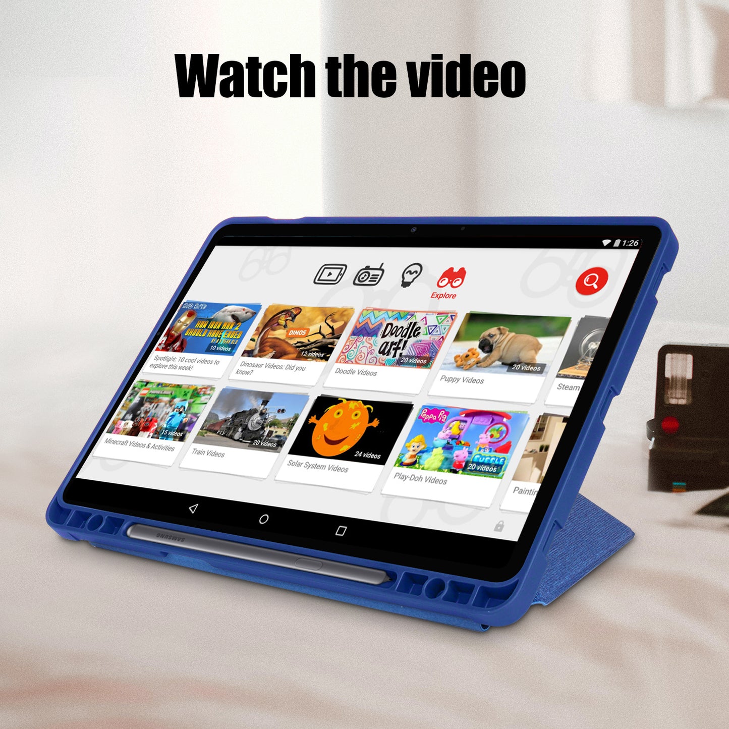 Origami Stand Strong Magnet Leather Smart Case with Pen Slot for Samsung Galaxy Tab S7 T870 T875/Tab S8