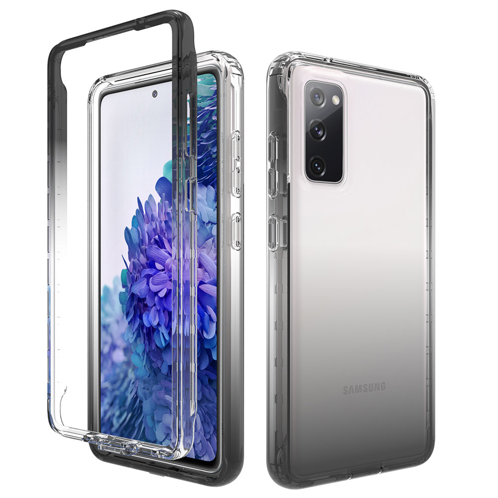2-in-1 PC+TPU Gradient Color Design Well-Protected Phone Case for Samsung Galaxy S20 FE/S20 Fan Edition/S20 FE 5G/S20 Fan Edition 5G/S20 Lite/S20 FE 2022