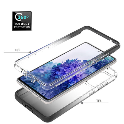 2-in-1 PC+TPU Gradient Color Design Well-Protected Phone Case for Samsung Galaxy S20 FE/S20 Fan Edition/S20 FE 5G/S20 Fan Edition 5G/S20 Lite/S20 FE 2022