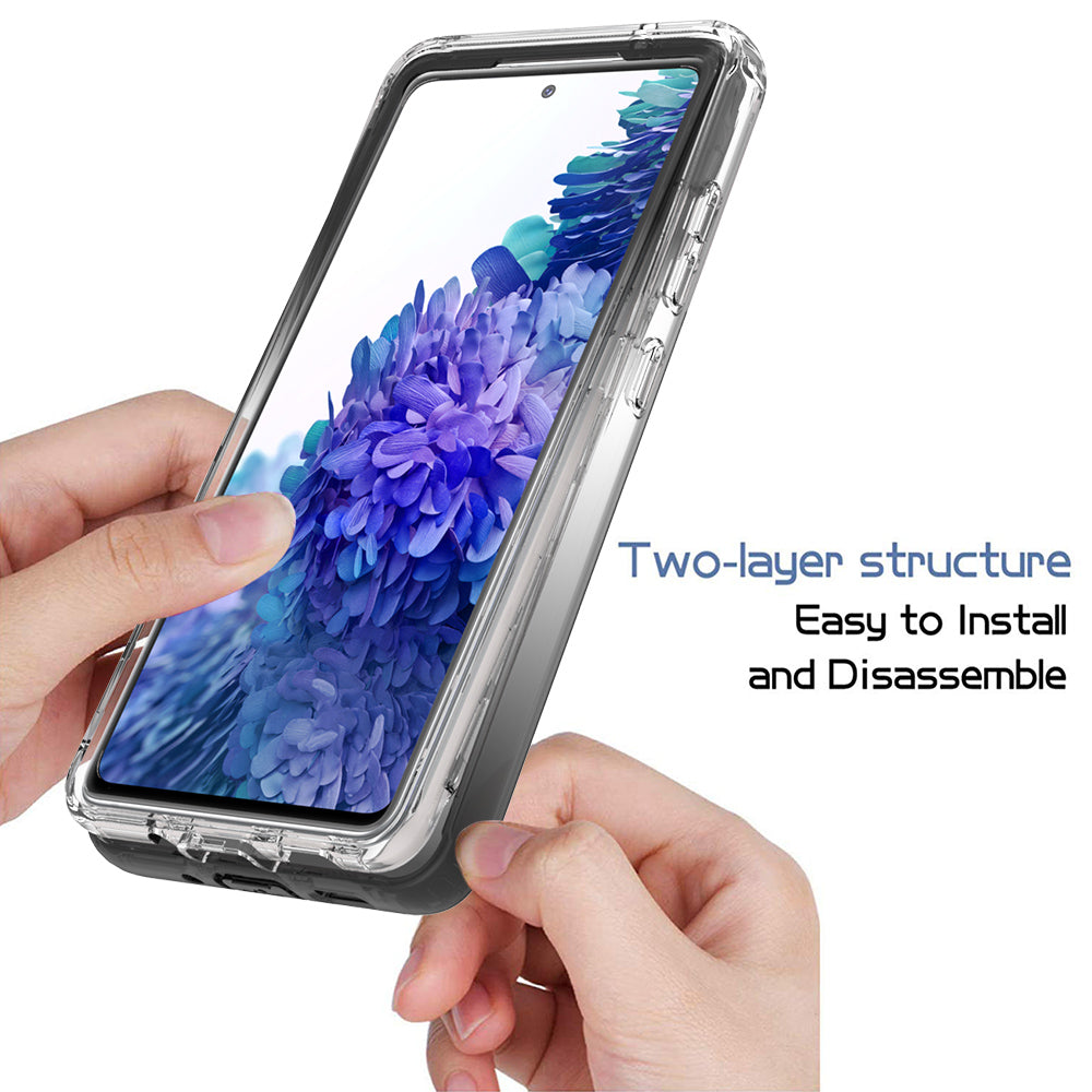 2-in-1 PC+TPU Gradient Color Design Well-Protected Phone Case for Samsung Galaxy S20 FE/S20 Fan Edition/S20 FE 5G/S20 Fan Edition 5G/S20 Lite/S20 FE 2022