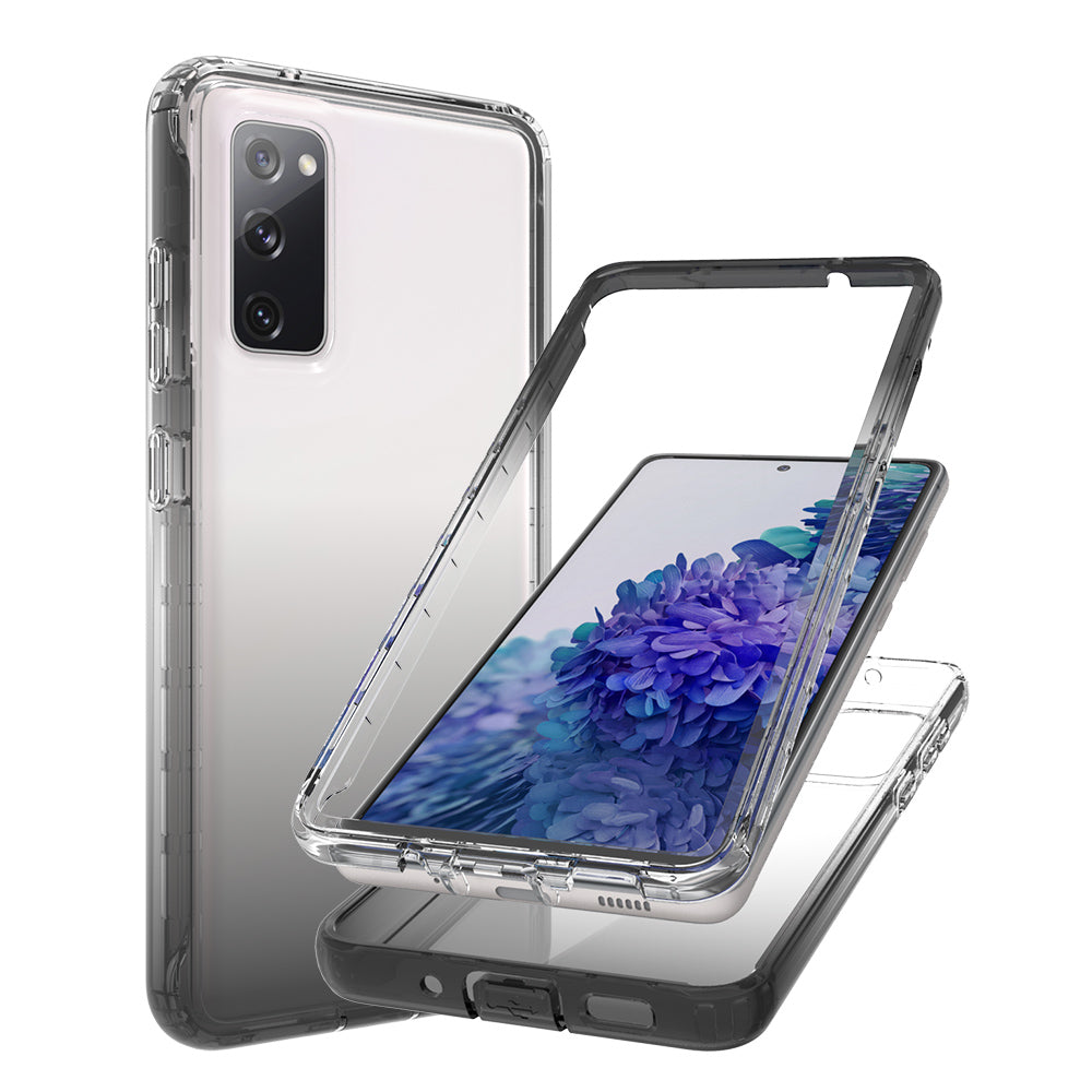 2-in-1 PC+TPU Gradient Color Design Well-Protected Phone Case for Samsung Galaxy S20 FE/S20 Fan Edition/S20 FE 5G/S20 Fan Edition 5G/S20 Lite/S20 FE 2022