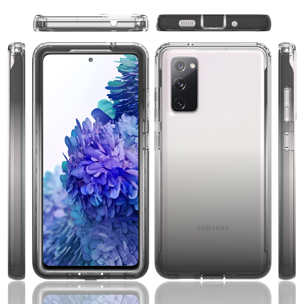 2-in-1 PC+TPU Gradient Color Design Well-Protected Phone Case for Samsung Galaxy S20 FE/S20 Fan Edition/S20 FE 5G/S20 Fan Edition 5G/S20 Lite/S20 FE 2022