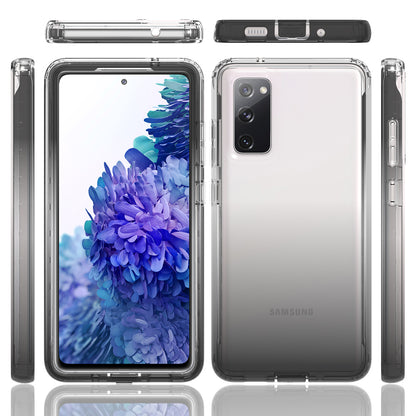 2-in-1 PC+TPU Gradient Color Design Well-Protected Phone Case for Samsung Galaxy S20 FE/S20 Fan Edition/S20 FE 5G/S20 Fan Edition 5G/S20 Lite/S20 FE 2022