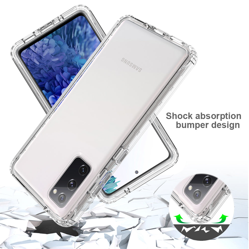 2-in-1 PC+TPU Gradient Color Design Well-Protected Phone Case for Samsung Galaxy S20 FE/S20 Fan Edition/S20 FE 5G/S20 Fan Edition 5G/S20 Lite/S20 FE 2022