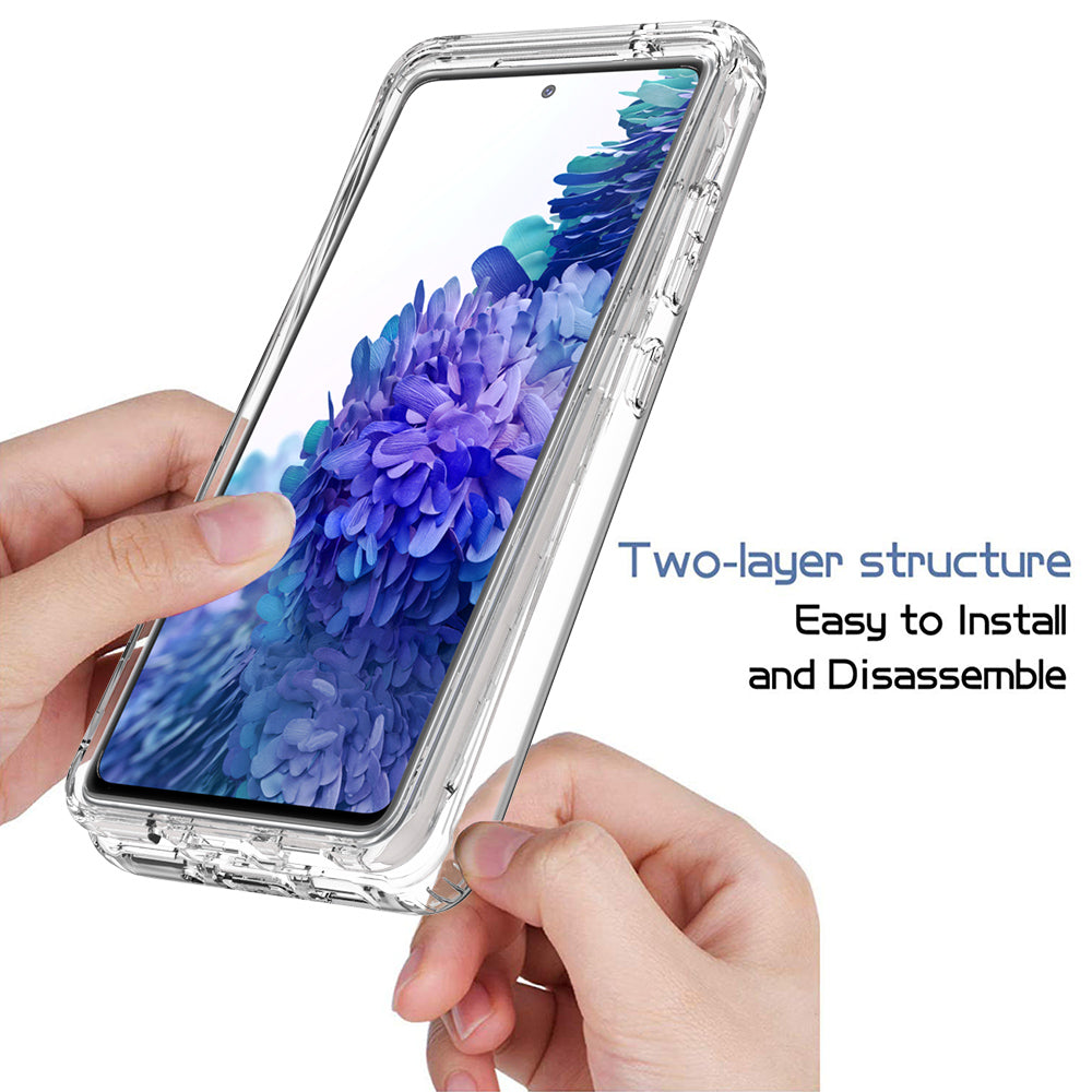 2-in-1 PC+TPU Gradient Color Design Well-Protected Phone Case for Samsung Galaxy S20 FE/S20 Fan Edition/S20 FE 5G/S20 Fan Edition 5G/S20 Lite/S20 FE 2022