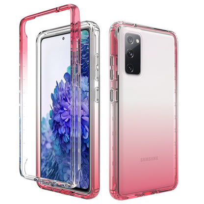 2-in-1 PC+TPU Gradient Color Design Well-Protected Phone Case for Samsung Galaxy S20 FE/S20 Fan Edition/S20 FE 5G/S20 Fan Edition 5G/S20 Lite/S20 FE 2022