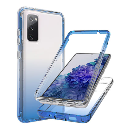 2-in-1 PC+TPU Gradient Color Design Well-Protected Phone Case for Samsung Galaxy S20 FE/S20 Fan Edition/S20 FE 5G/S20 Fan Edition 5G/S20 Lite/S20 FE 2022