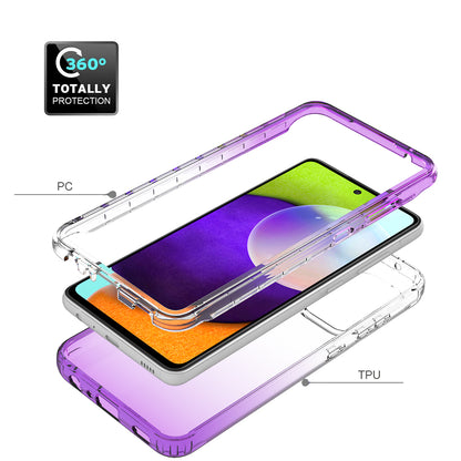 2-in-1 Gradient Color Design PC+TPU Phone Case for Samsung Galaxy A52 4G/5G / A52s 5G