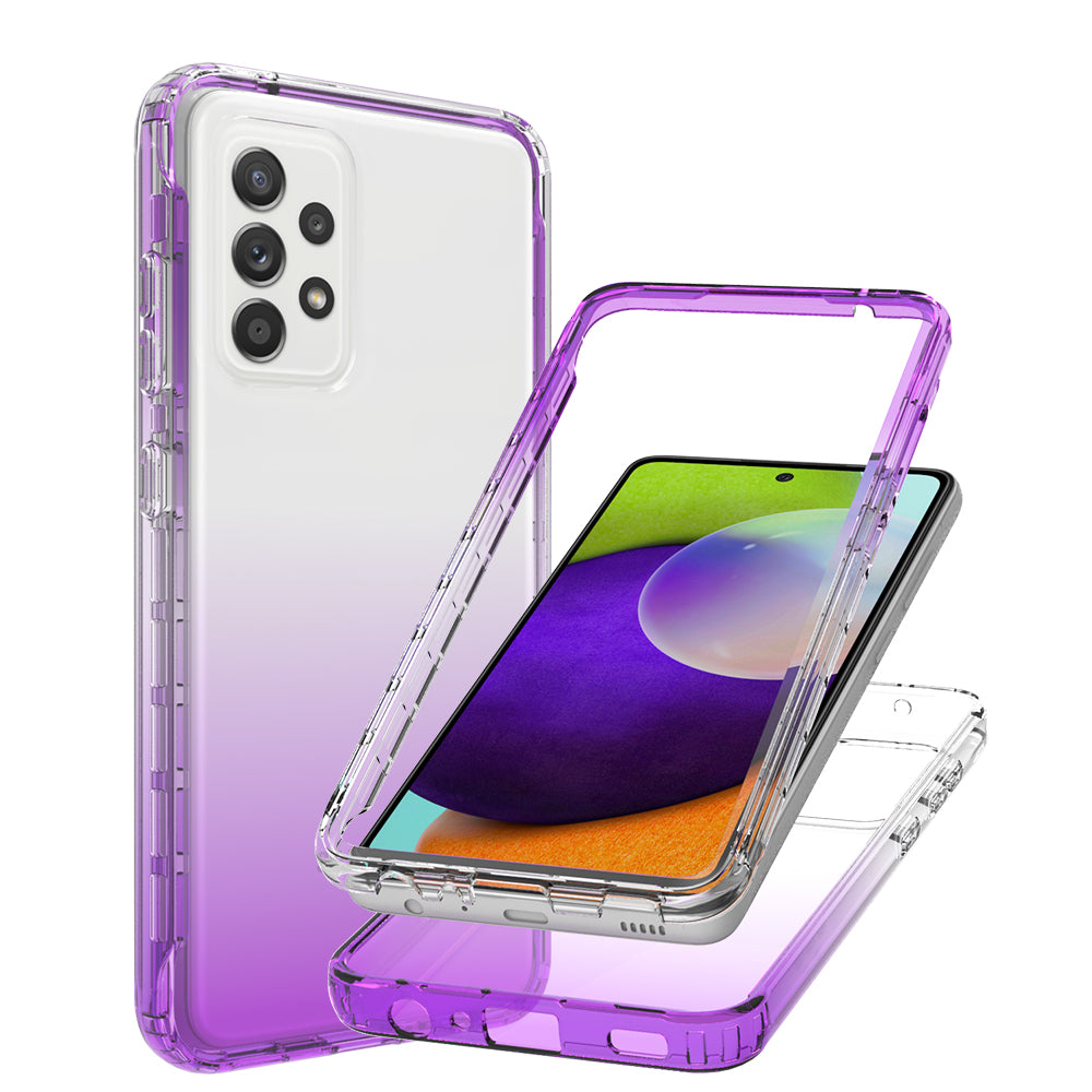2-in-1 Gradient Color Design PC+TPU Phone Case for Samsung Galaxy A52 4G/5G / A52s 5G