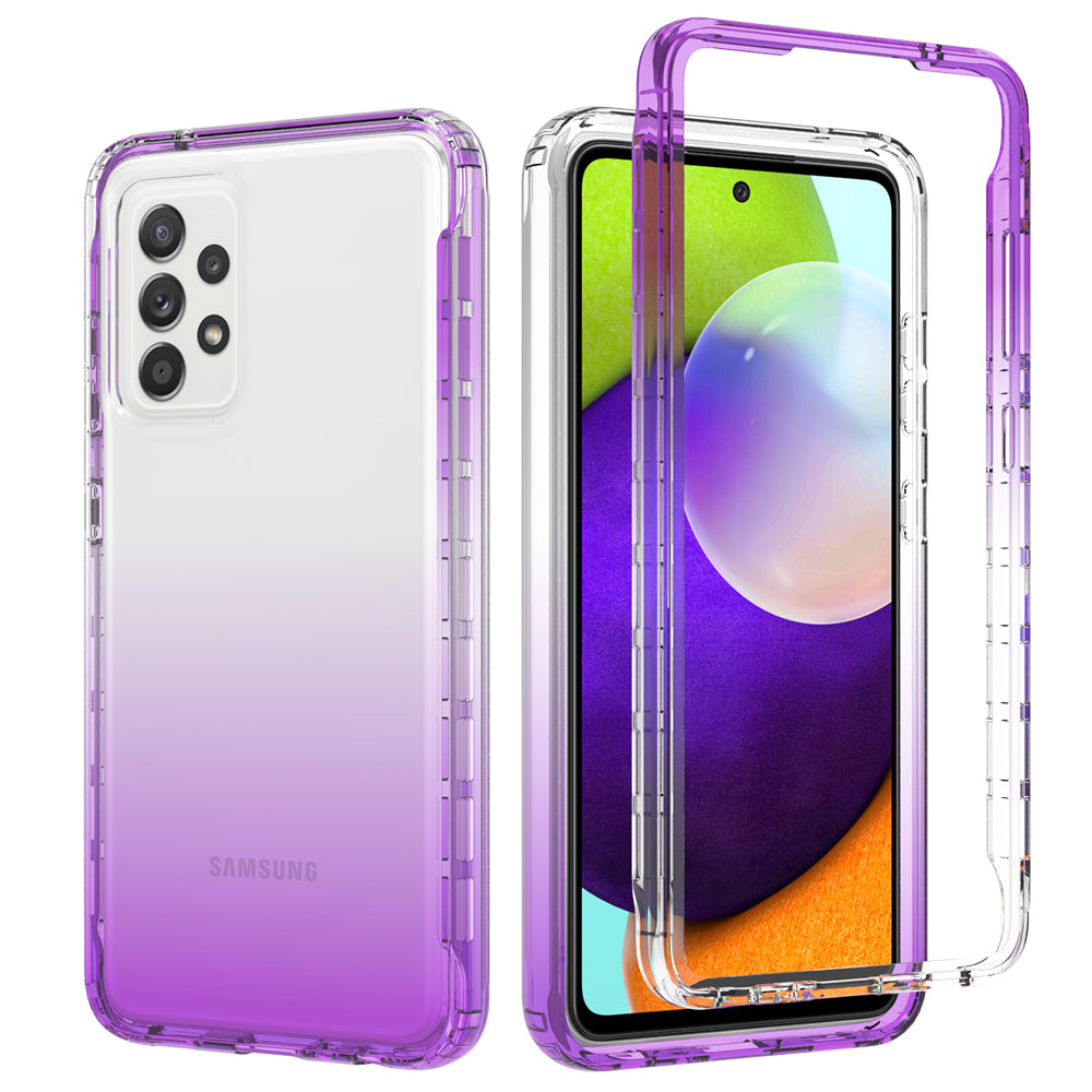 2-in-1 Gradient Color Design PC+TPU Phone Case for Samsung Galaxy A52 4G/5G / A52s 5G